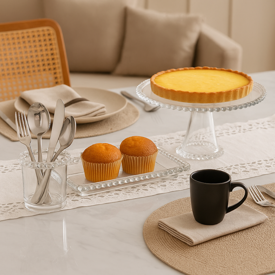 Kit para Mesa Posta Cristal 4 Peças