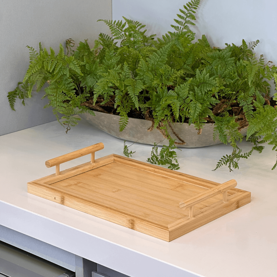 Bandeja de Bambu com Alça 35cm