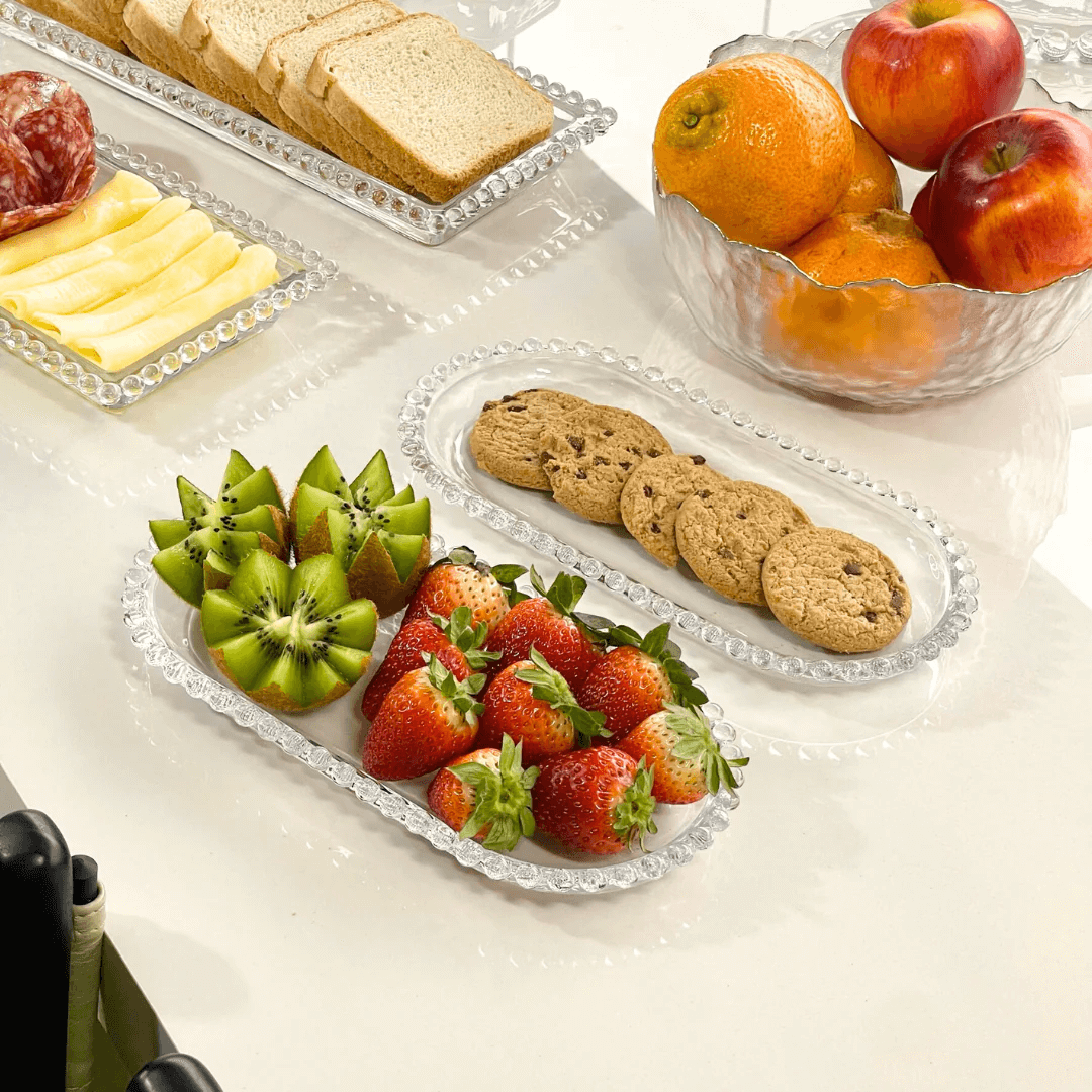 Kit para Mesa Posta Premium de Cristal Linha Pearl 6 Peças