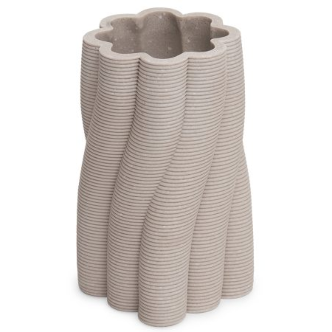 Copo Porta Objetos em Polirresina 3D Cinza 12,5cm